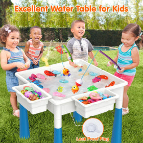 Arscniek seven-in-one table top view shows versatile surfaces for dining, drawing, and blocks.