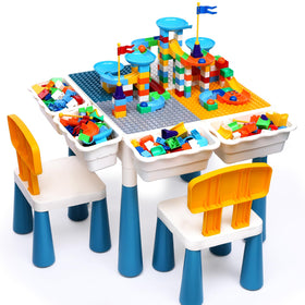 Arscniek Toddlers Activity Table and Chairs Set offers a bright learning space for imaginative play.