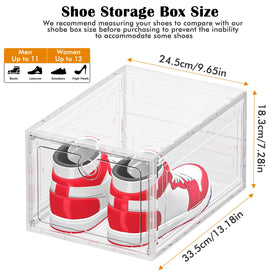 ARSTPEOE crystal-clear shoe boxes let you spot sneakers at a glance.
