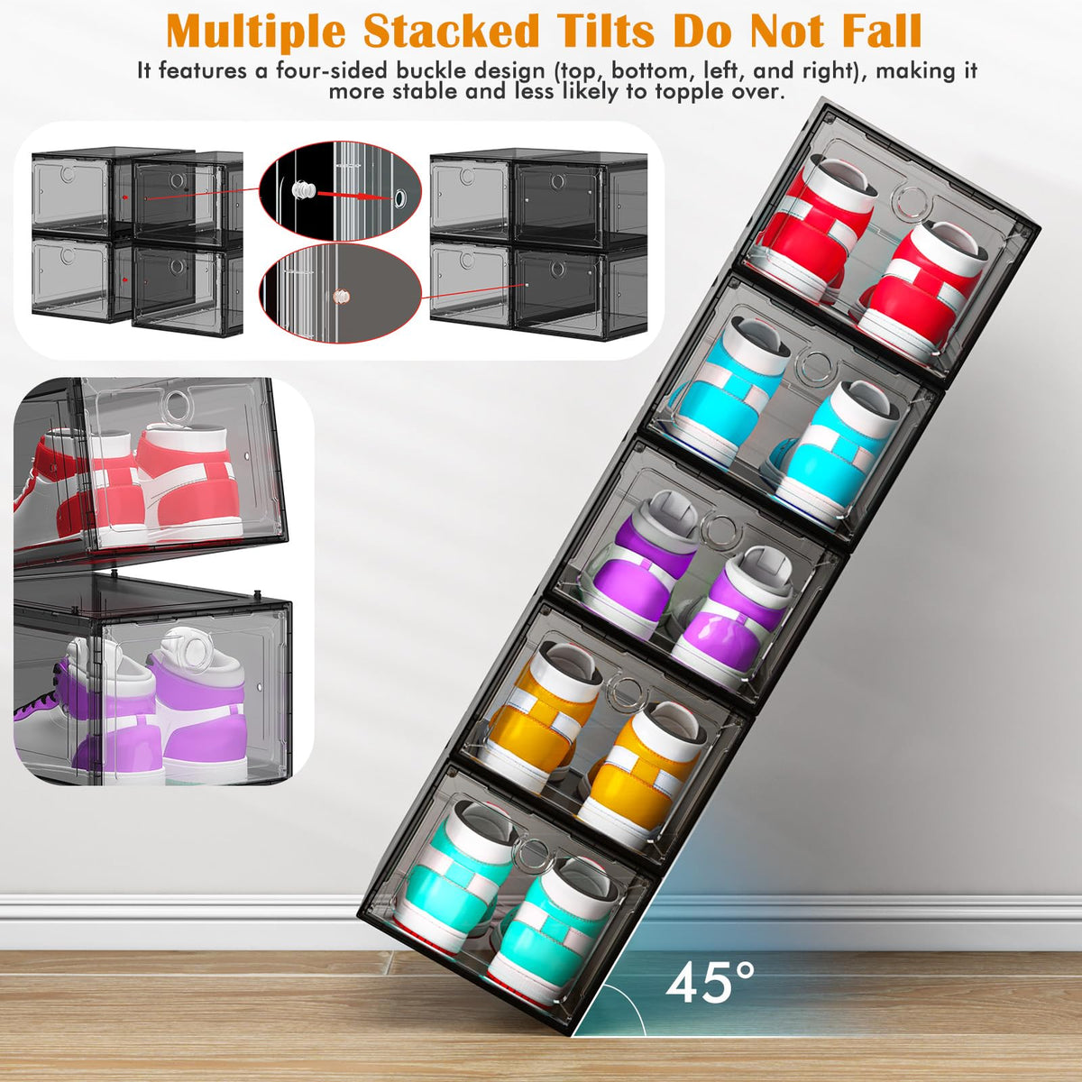 ARSTPEOE transparent plastic boxes keep closets tidy and moisture-free.