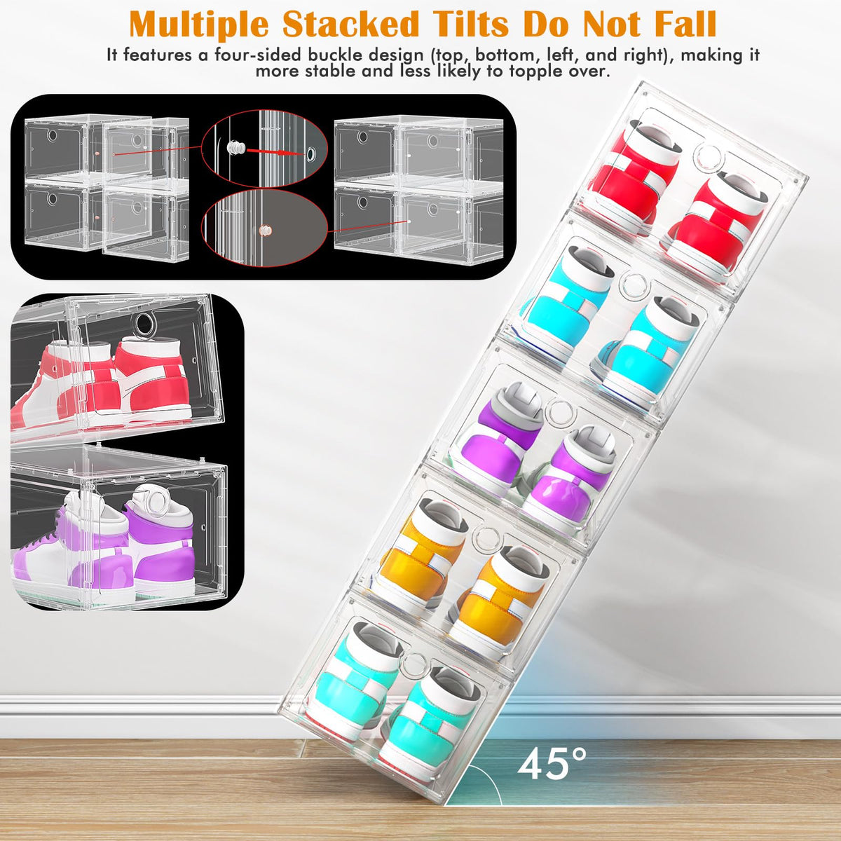 ARSTPEOE magnetic doors keep boxes securely closed while you retrieve pairs.
