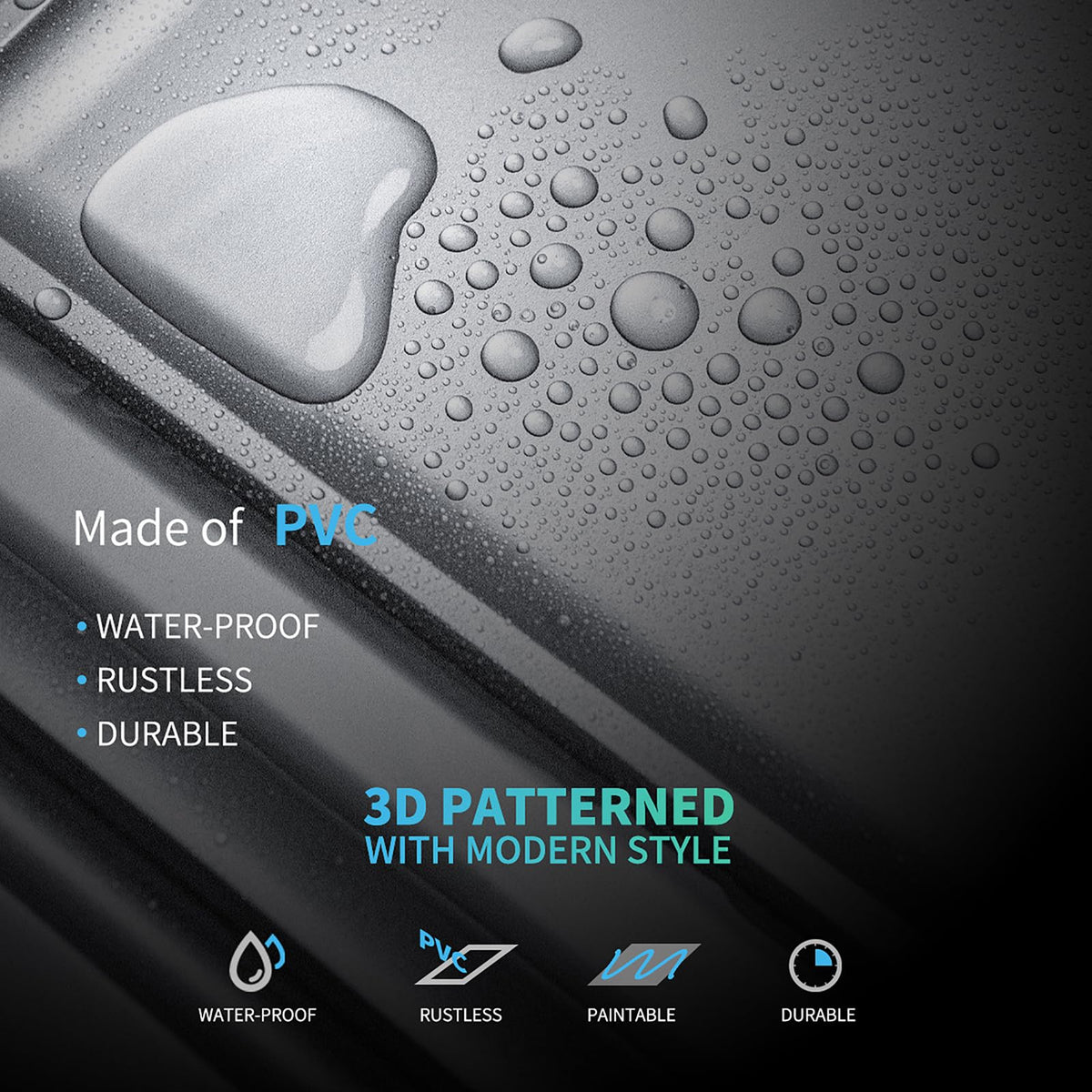 Art3d white tiles offer a paintable surface for customization.