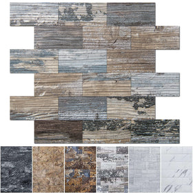 Art3d spruce grey rustic wood texture tile for warm, durable kitchen styling
