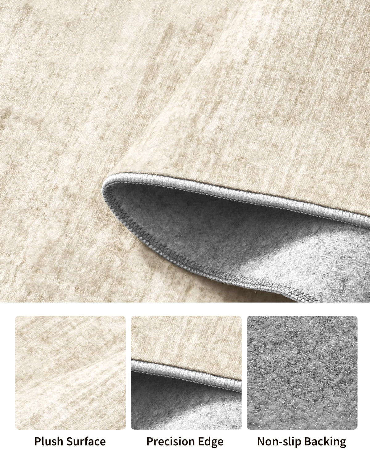 Art&Tuft beige dining area rug under table for comfort and stability