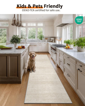 Art&Tuft beige hallway runner keeps floors safe and stylish