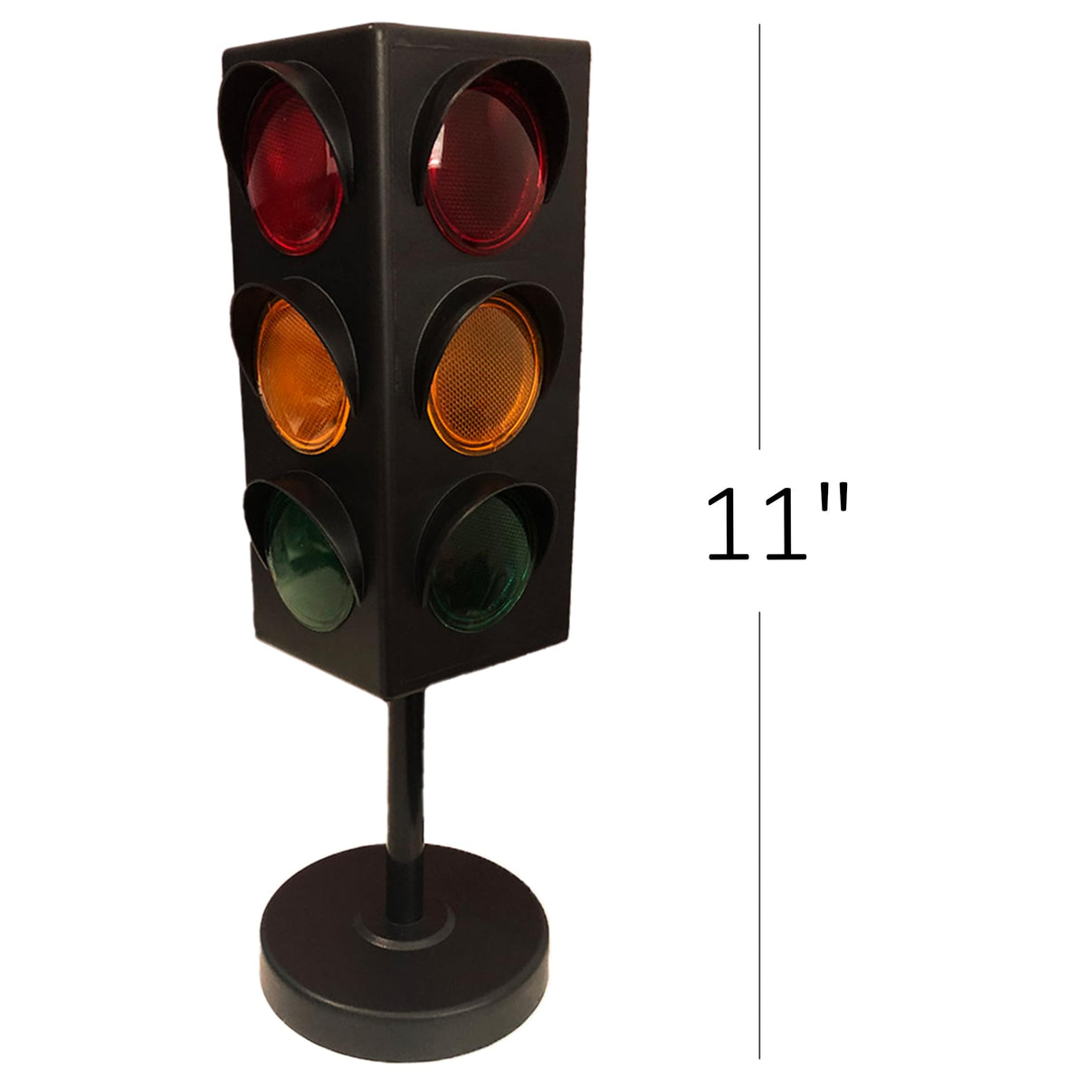 ArtCreativity traffic light table lamp green LED glow enhances calm study sessions.