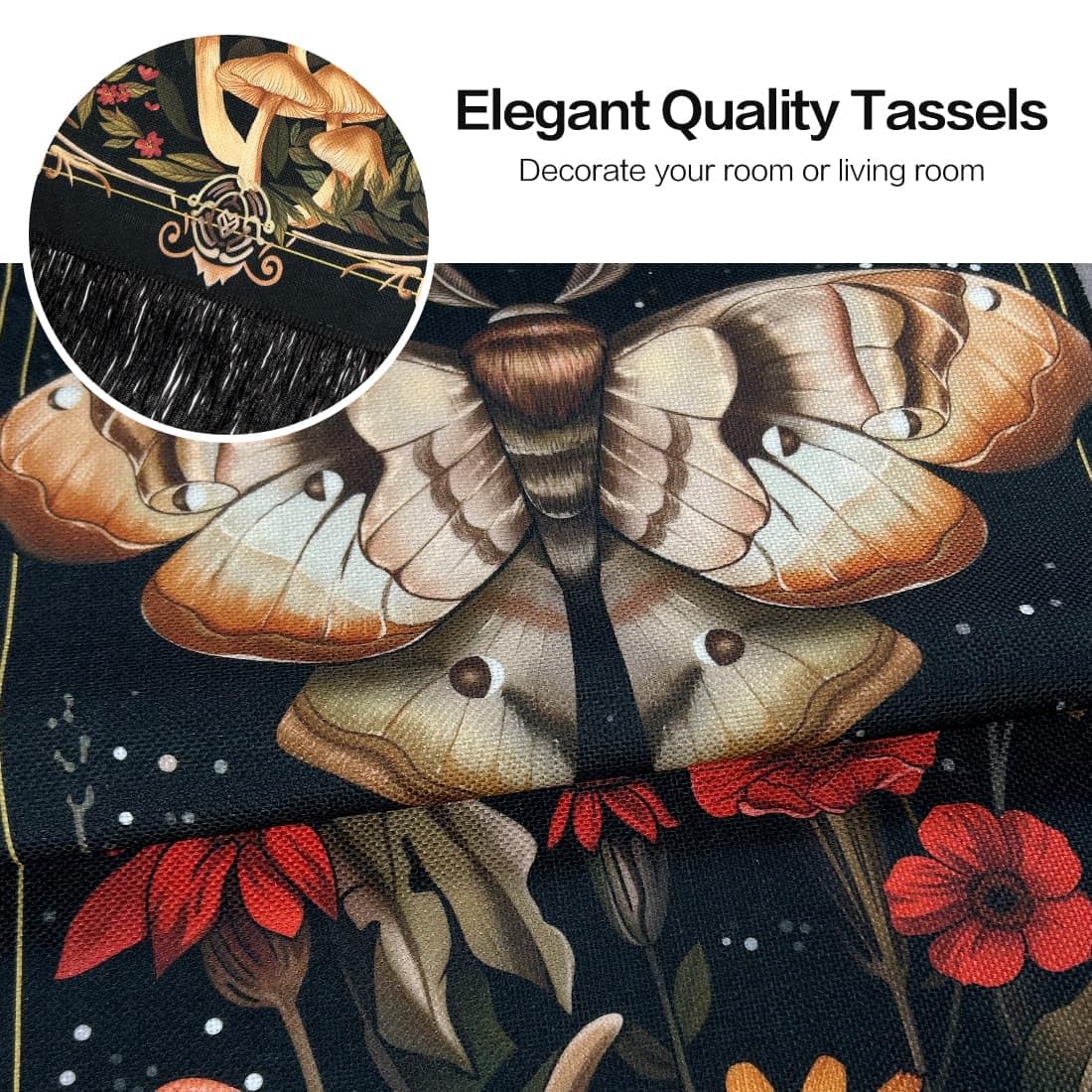 ARTCREATOR Pack of 2 tapestries offers versatile hanging options for rooms.