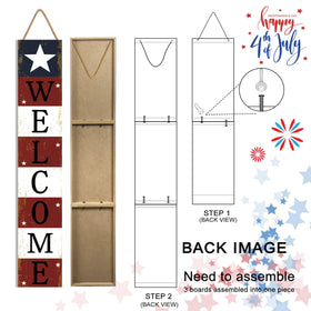 ARTDMT American wall hanging welcome sign for porch entry.