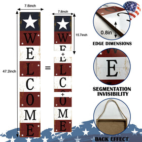 ARTDMT wooden welcome sign for porch decor and seasonal display.