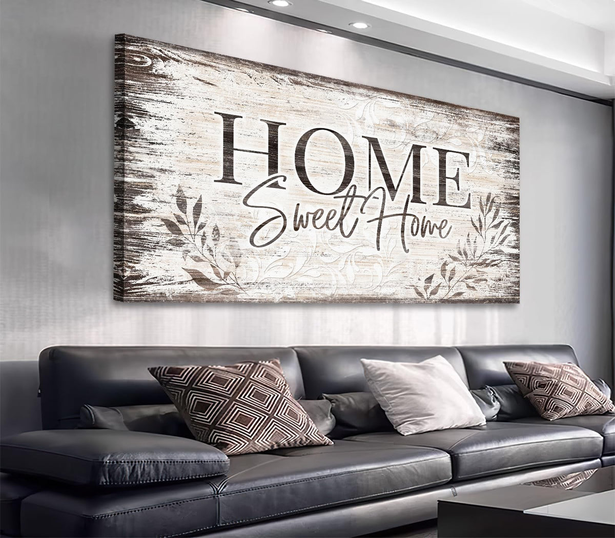 arteWOODS Home Sweet Home wall art sign adds a warm focal point to any room.