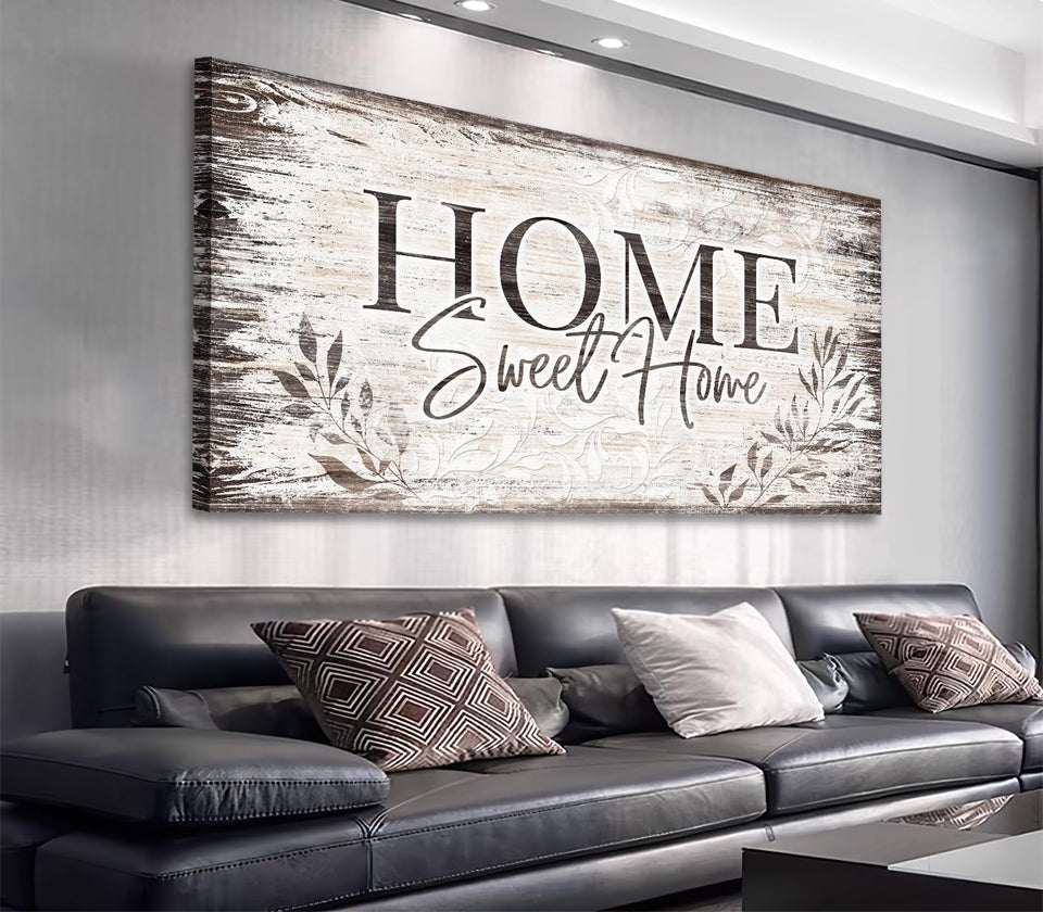 arteWOODS Home Sweet Home wall art sign adds a warm focal point to any room.