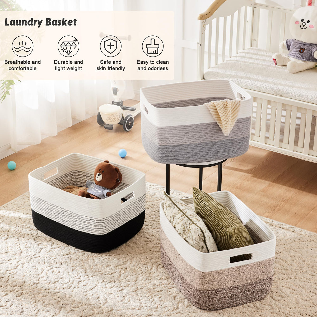 Artfeel baby room organizer basket blends function and softness.