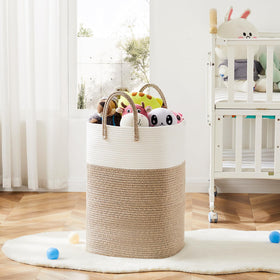 Artfeel basket organizes laundry, toys, and blankets in bathroom, nursery, or living room.