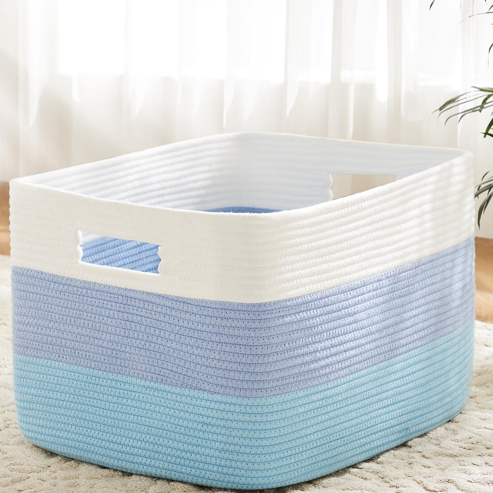 Artfeel blanket basket rectangle storage keeps blankets and toys neatly organized.