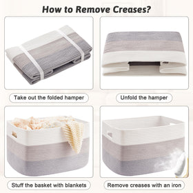 Artfeel cotton rope storage basket features durable texture.