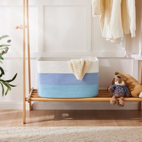 Artfeel nursery basket for toy storage keeps the baby room organized.