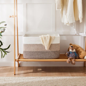 Artfeel toy and blanket storage basket keeps living spaces tidy.