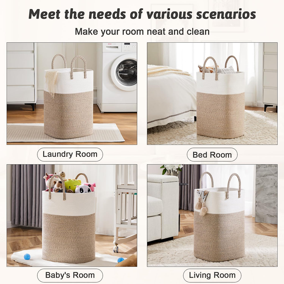 Artfeel brown laundry basket showcases natural charm in any room.
