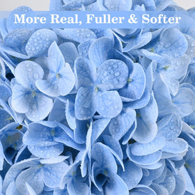 Artflower blue hydrangea with an 8.6-inch head creates focal points.