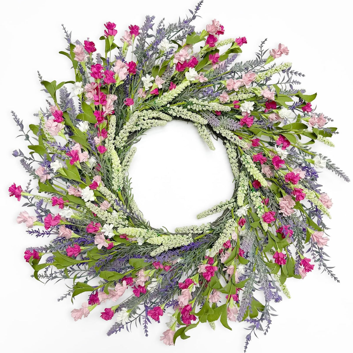 Artgar 26-inch spring lavender wreath for front door enhances curb appeal