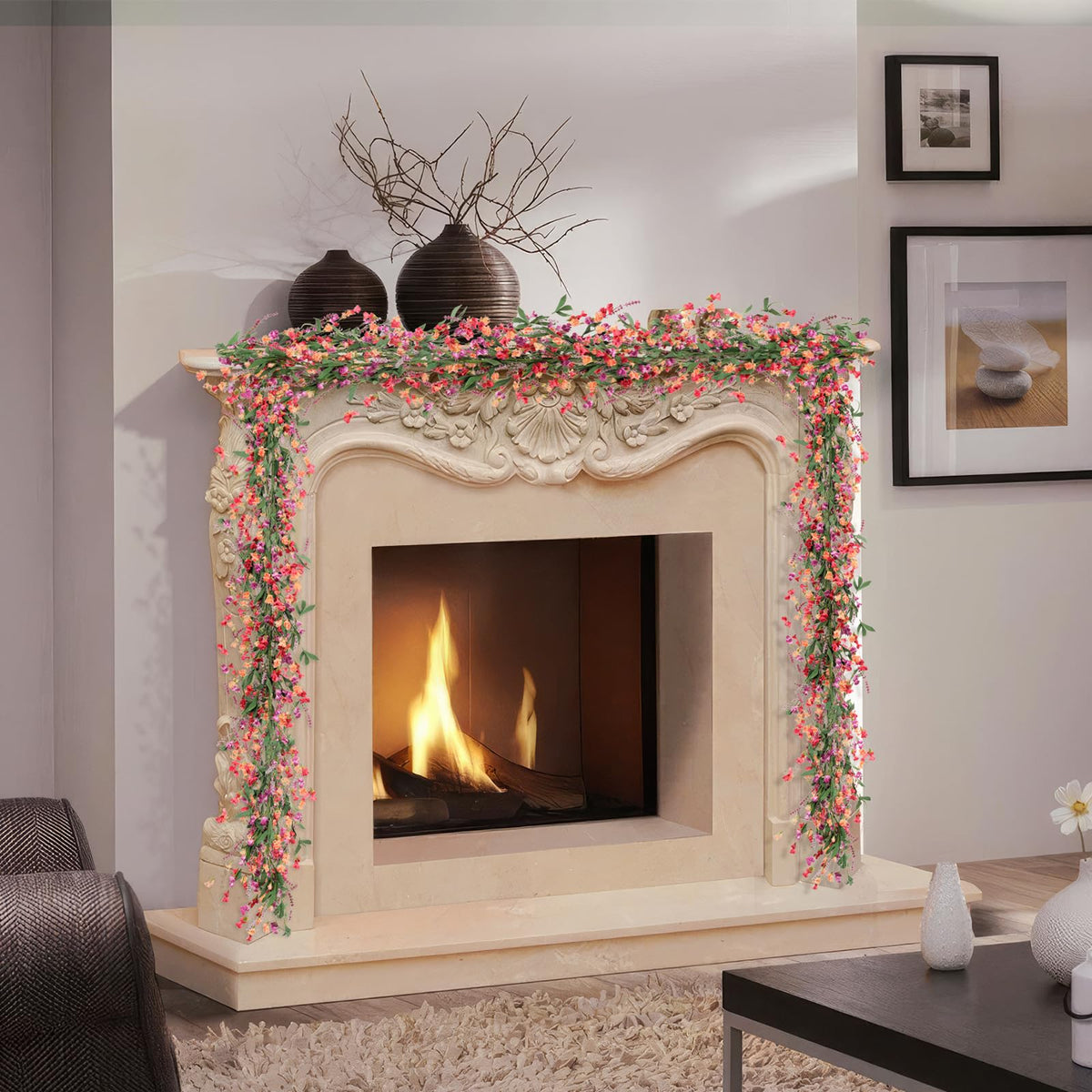 Artgar garland serves as year-round decor for living rooms, stairs, and more.