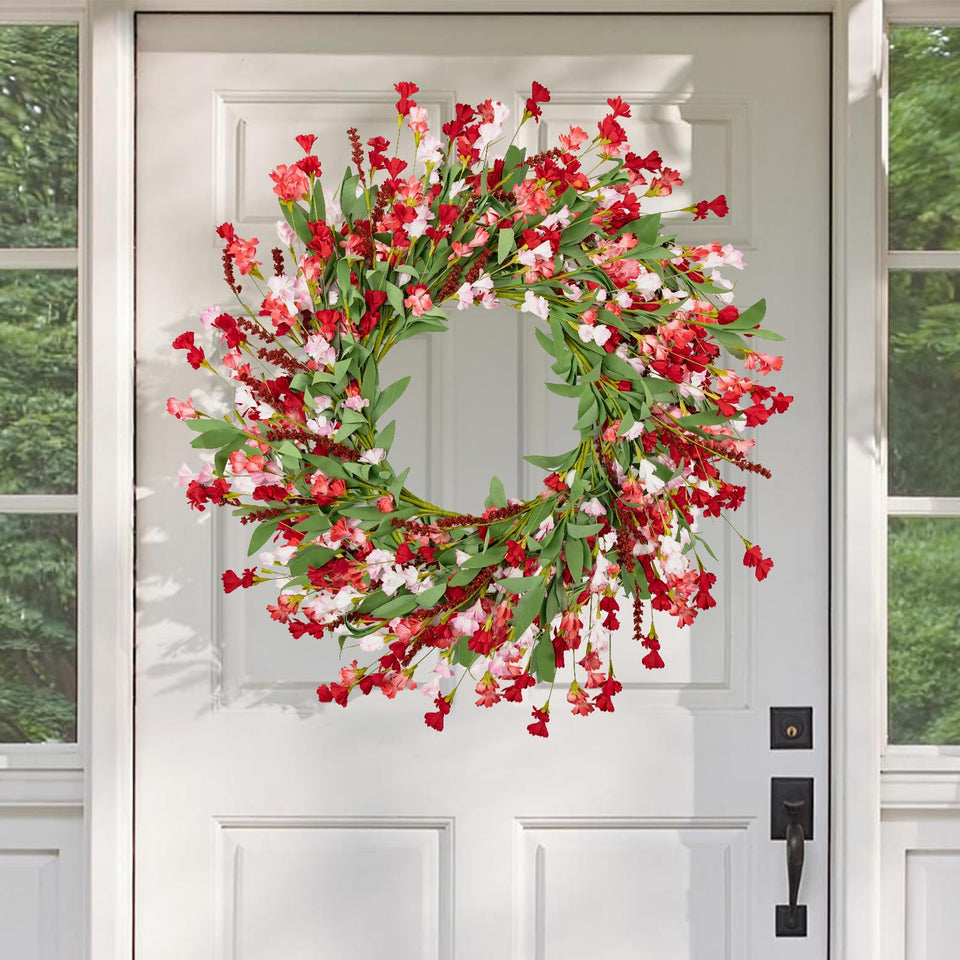 Artgar front door wreath 24-inch full view showcases year-round color for entryways.