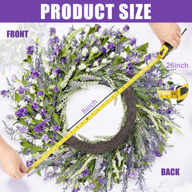 Artgar lavender wreath as year round decor for farmhouse interiors.