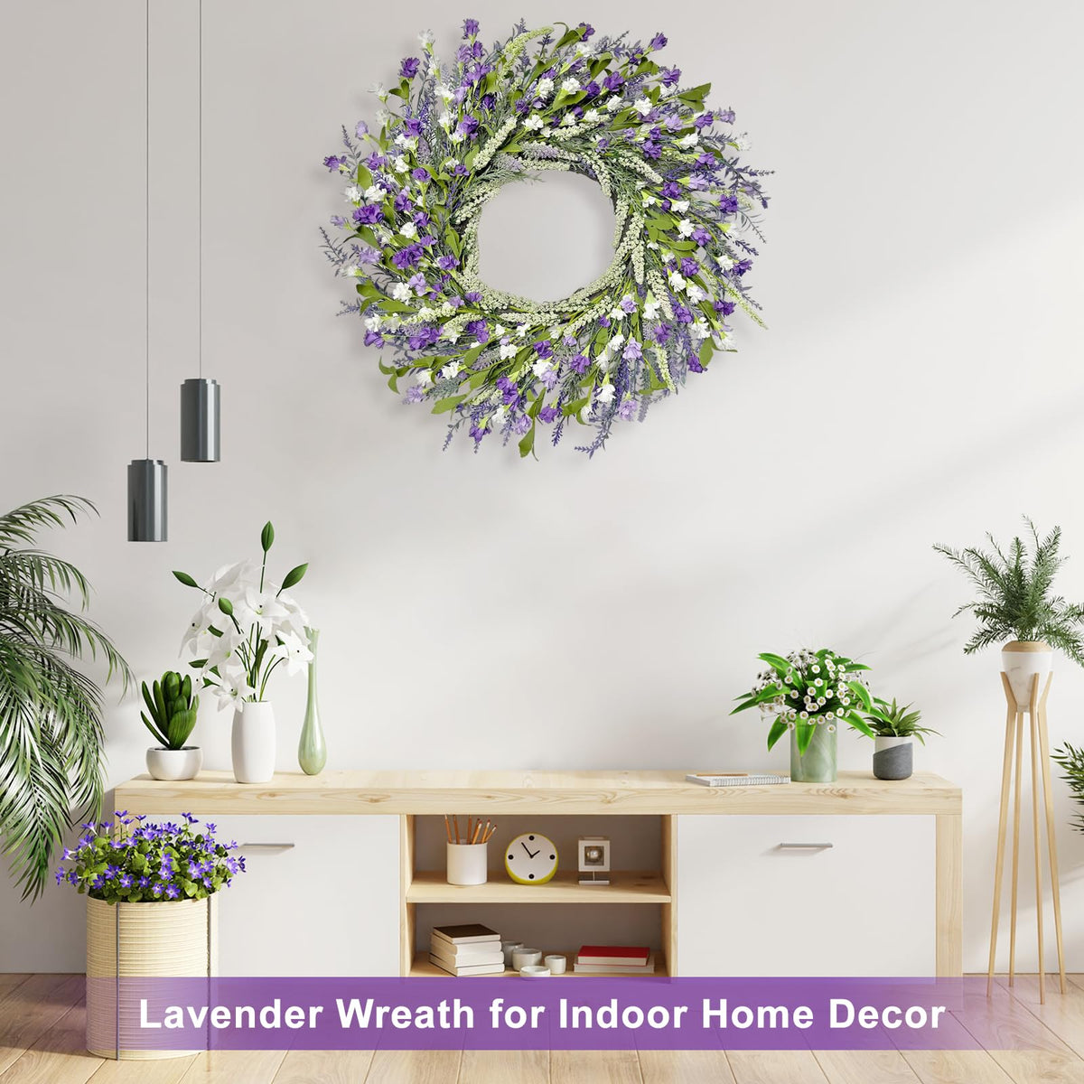 Artgar lavender wreath as wedding decor adds rustic charm to celebrations.