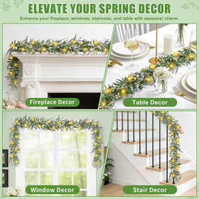 Artgar 6ft lighted garland ideal for archways, fireplaces, porches.