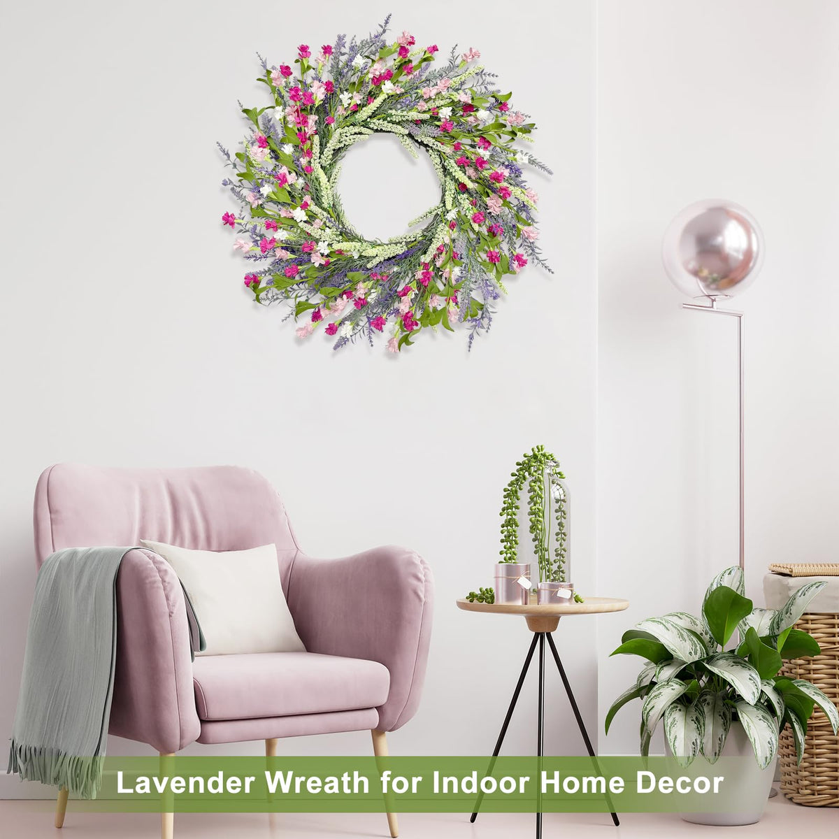 Artgar outdoor wreath displayed on a covered porch