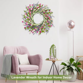 Artgar outdoor wreath displayed on a covered porch