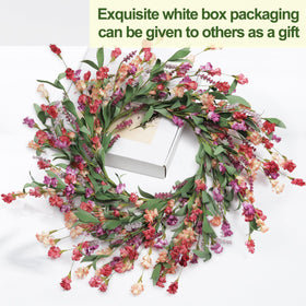 Artgar wreath EVA leaves detail for flexible shape and color.