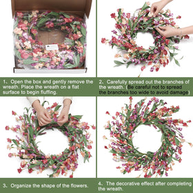 Artgar wreath packaging in a 12 inch box protecting delicate pieces.