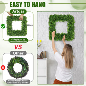 Artgar wreath porch decor complements farmhouse and modern exteriors.