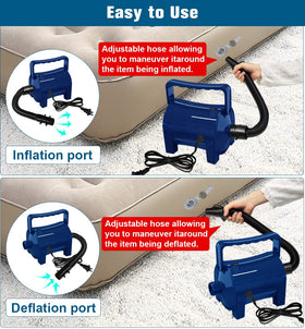 Automatic shut-off prevents over-inflation for safer operation.