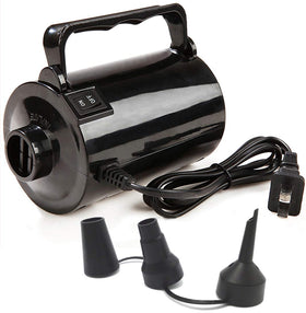 Artigarden electric air pump front view, compact and ready for quick inflations.