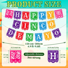 Artijoyfun Cinco de Mayo backdrop creates a colorful stage for hosting.