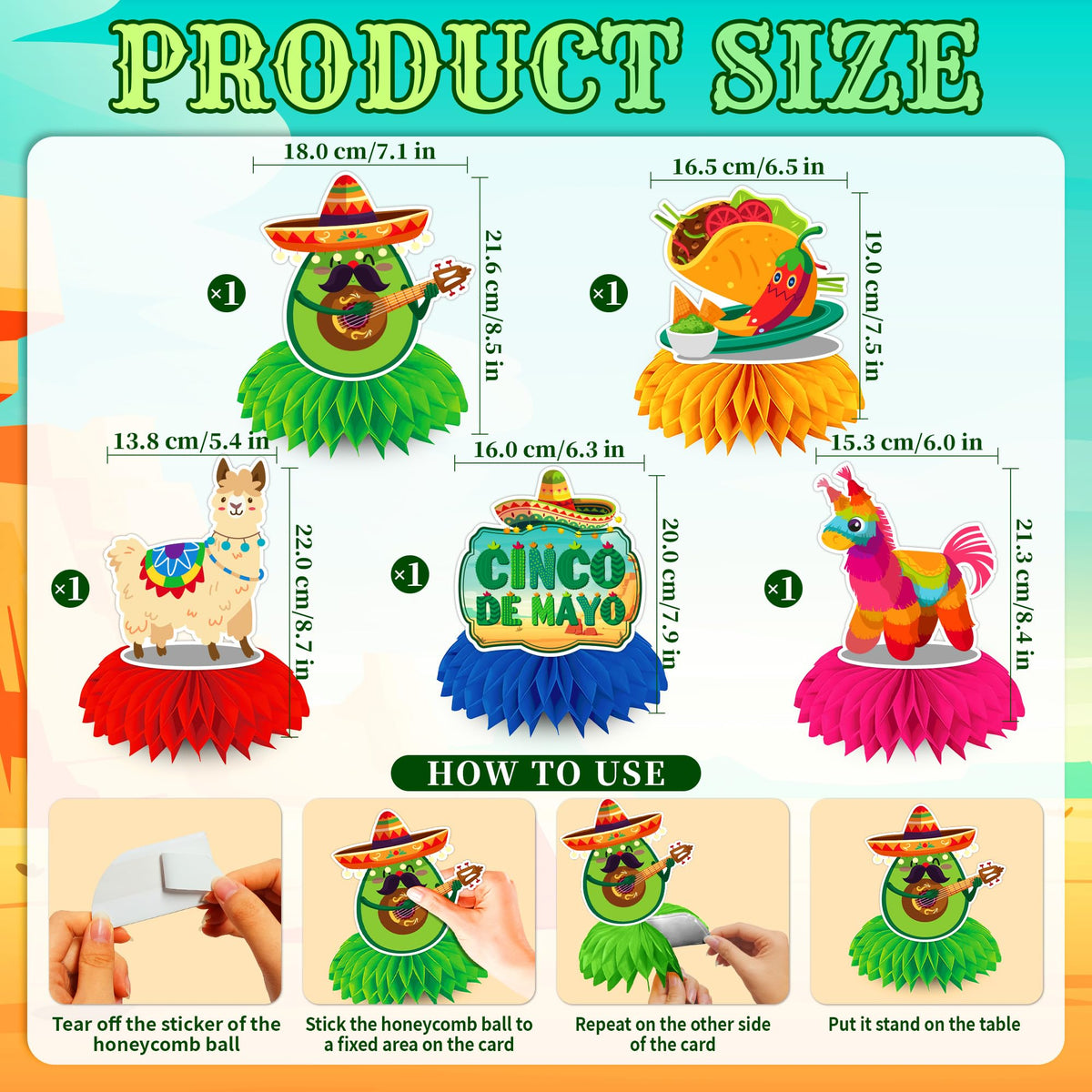 Artijoyfun Fiesta hanging cutouts bring playful motifs to walls and ceilings.