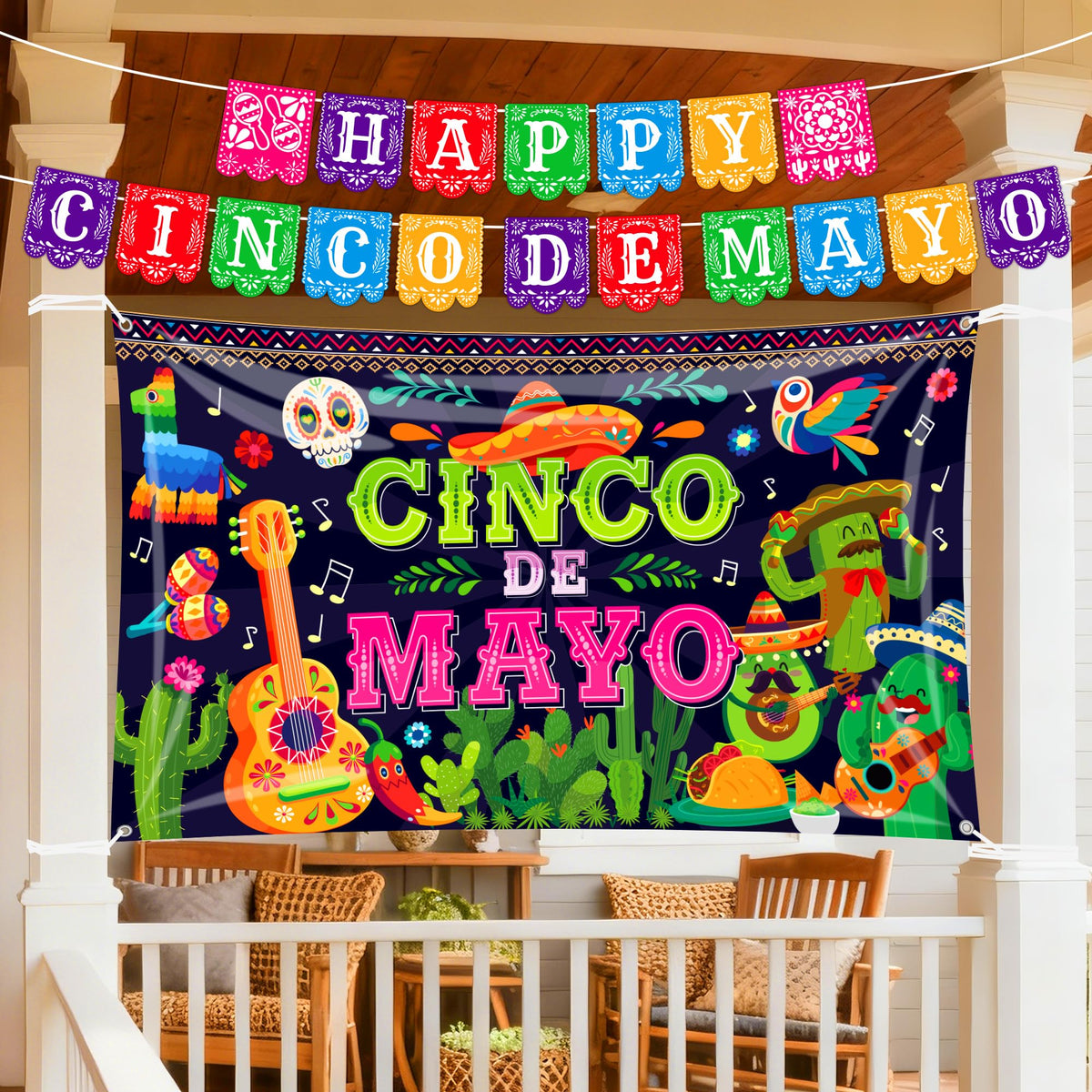 Artijoyfun Mexican theme party supplies complete the festive look.