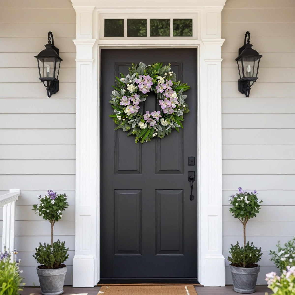 ARTINCRAFIO 24inch indoor-outdoor display wreath for versatile placements.