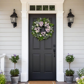ARTINCRAFIO 24inch indoor-outdoor display wreath for versatile placements.