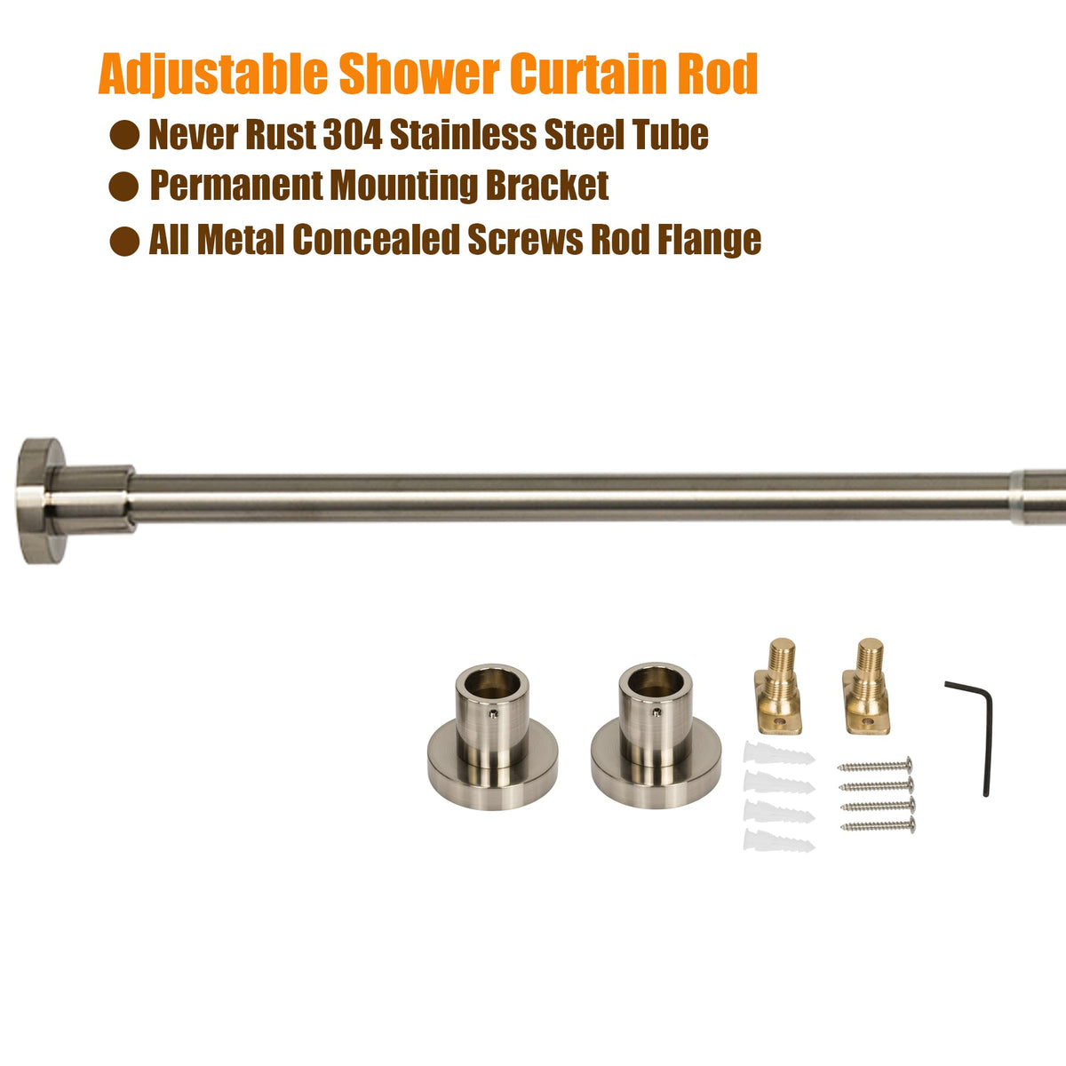 Artiwell brushed nickel brackets and flanges for styling and strength