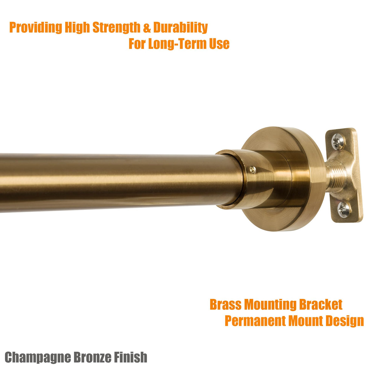 Permanent wall mount flange offers stable, long-lasting installation