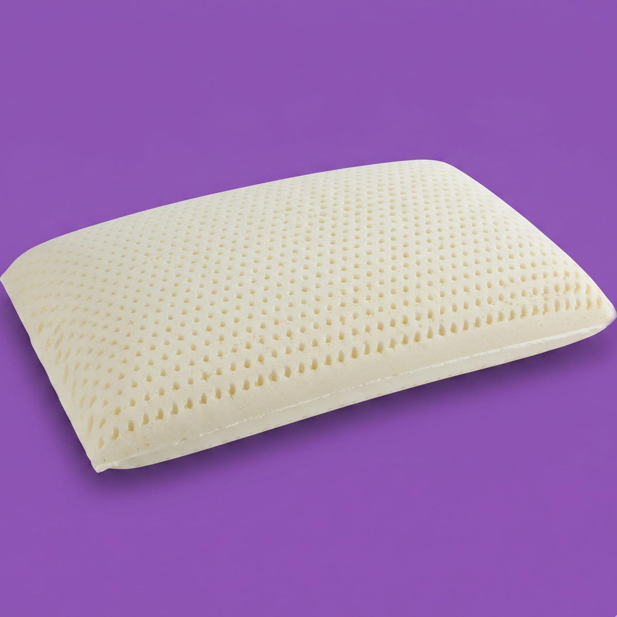 Artka Talalay latex sleeping pillow top view with breathable mid-loft support.