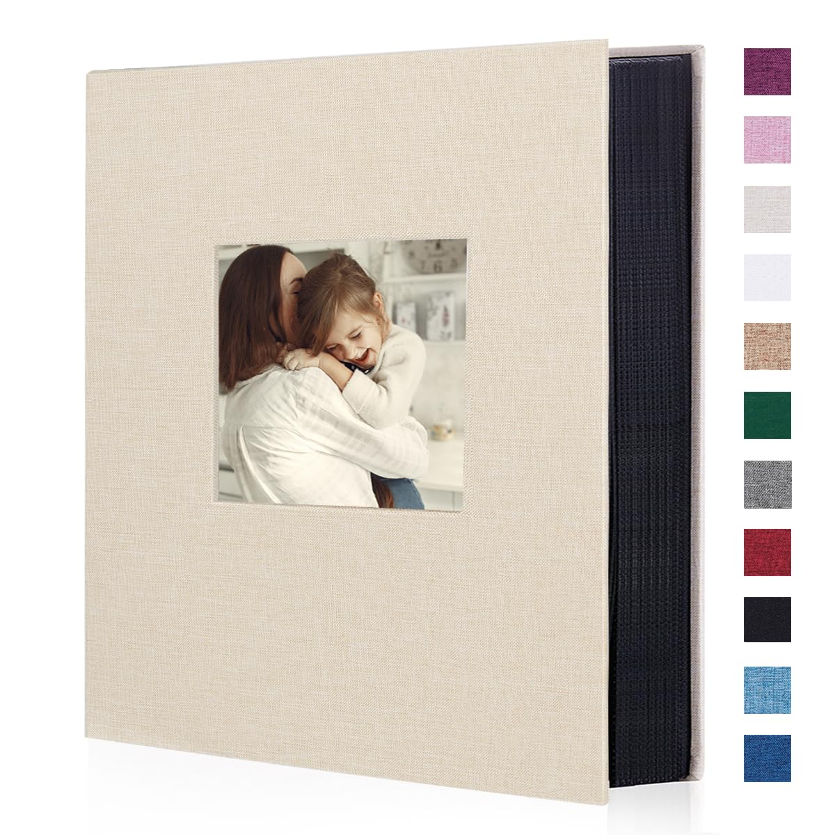 Artmag Fabric Photo Album closed view, 400-capacity for family memories.