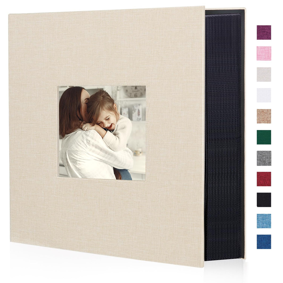 Artmag Fabric Photo Album beige with 600 pockets for storing memories.