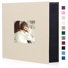 Artmag Fabric Photo Album beige with 600 pockets for storing memories.