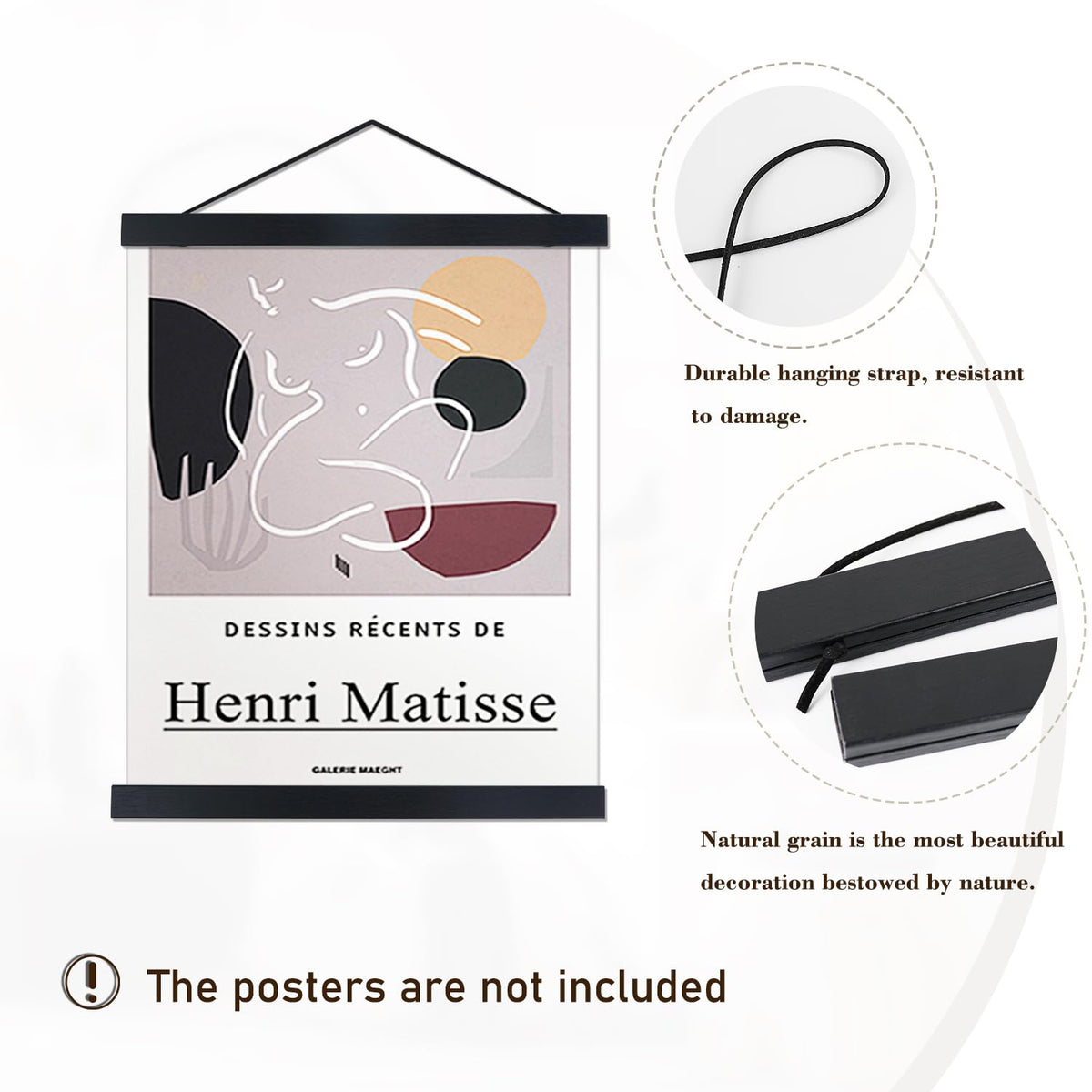 Artmag magnetic poster hanger 24x32 frame keeps medium prints off the shelf