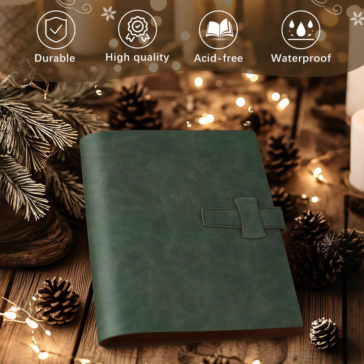 Artmag Photo Album kraft-writing-paper included for jotting memories.
