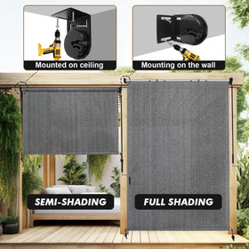 Artpuch outdoor shade installation guide image illustrates step-by-step setup